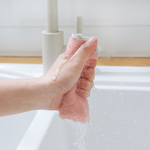Kitchen rag, lint-free, oil-free, easy-to-clean dishcloth, household cleaning, water-absorbent, thickened hand-wiping dishcloth, wholesale