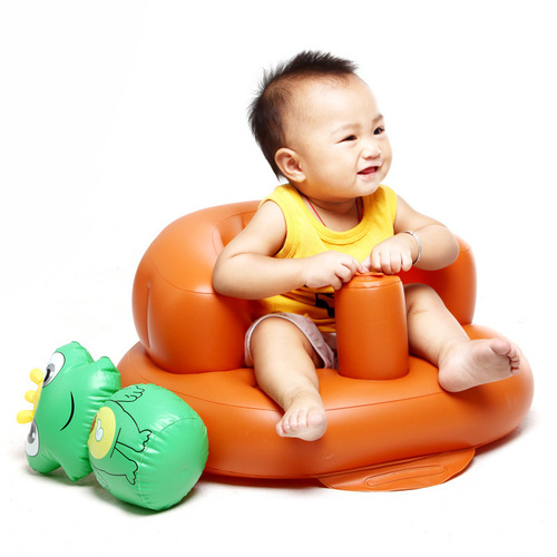 自带充气泵直接充气的宝宝沙发凳多功能儿童餐椅婴儿学坐椅充气凳