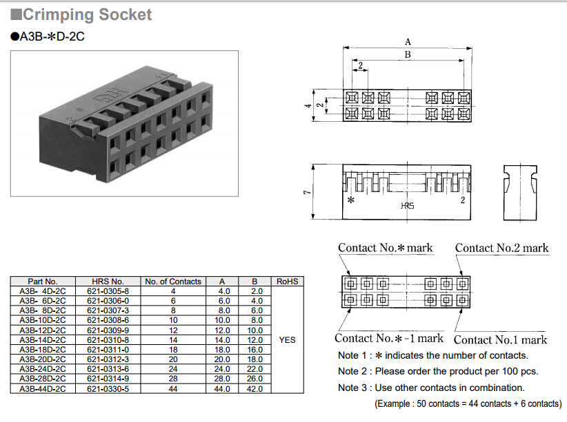 ˫�ź�ɫ6pin����A3B-6D-2C ����HRS������ ԭװ���ݿ�湩Ӧ