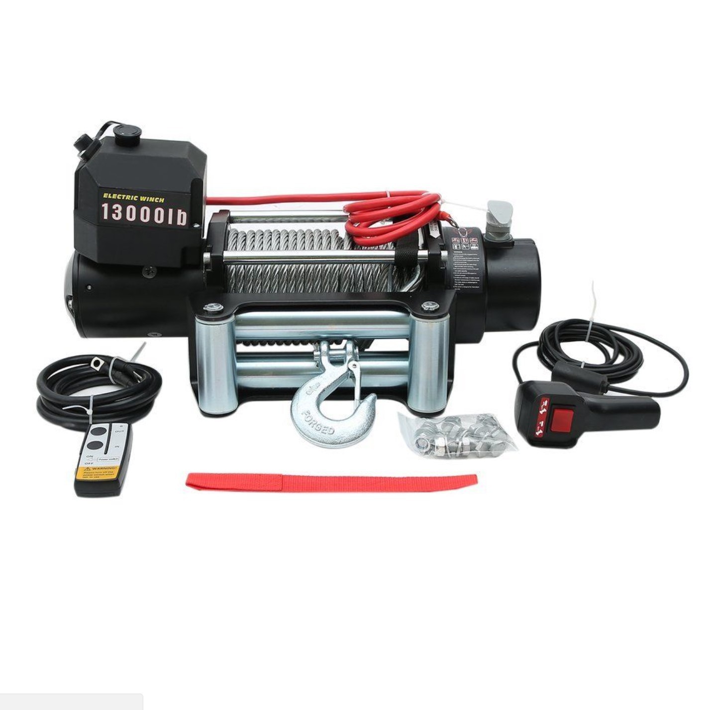 M-PULL 跨境 13000lbs 13500LBS电动绞盘钢丝绳