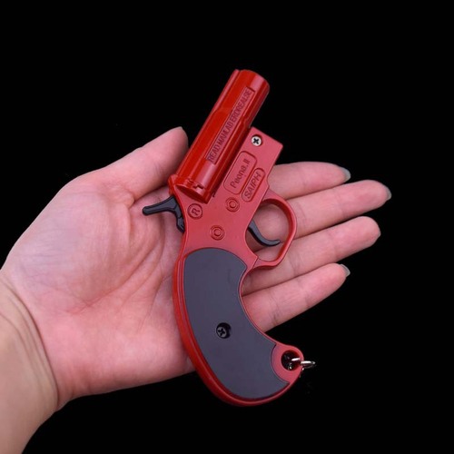 Animation peripheral weapons weapon model keychain metal alloy children's toy 12cm with leather case