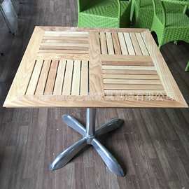 铝合金实木餐 桌椅咖啡厅茶馆会所商业酒店客厅露天阳台桌家具