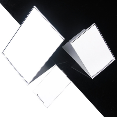 Factory direct sales Ultra-thin aluminum mirror Folding small mirror Simple mini mirror Desktop makeup mirror
