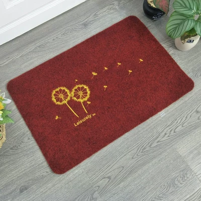 a generation of hair | Avtomobil döşəmə paspasları - embroidered-dark-red-dandelion-yellow-40cm60cm