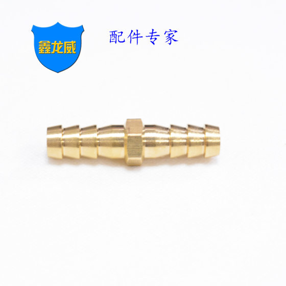 Factory wholesale one-word pagoda straight-through double-headed straight barge thickened hose two-pronged copper joint to sample