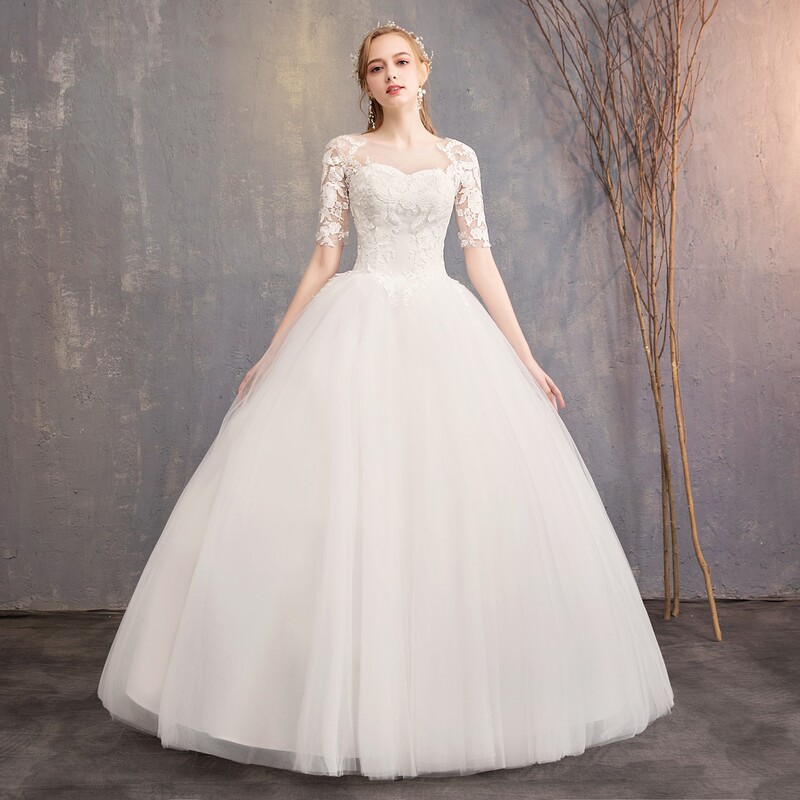 Bridal Wedding Dress 2026 New Fashion Slim Fit Lace Mid-Sleeve Plus Size Studio Wedding Gown Factory Wholesale H15 Bridal Wedding Dress 2026 New Fashion Slim Fit Lace Mid-Sleeve Plus Size Studio Wedding Gown Factory Wholesale H15
