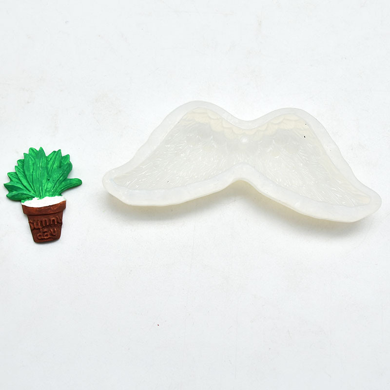 Bricolaje alas listado de silicona molde creativo alas de Ángel alas de plumas fondant molde de silicona en stock