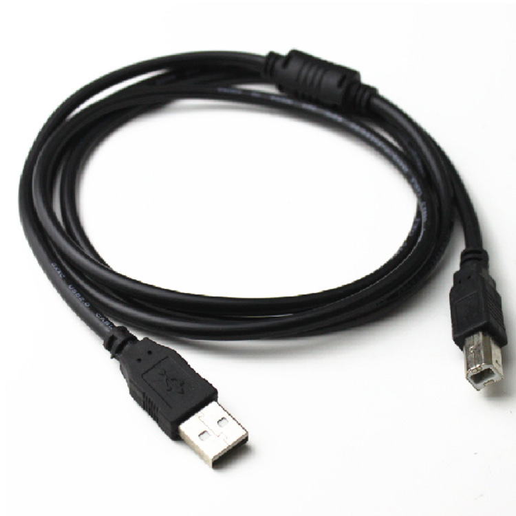 1.5 meters 3 meters 5 meters 10 meters USB printing line with magnetic ring printer data line black USB line 1.5 meters 3 meters 5 meters 10 meters USB printing line with magnetic ring printer data line black USB line