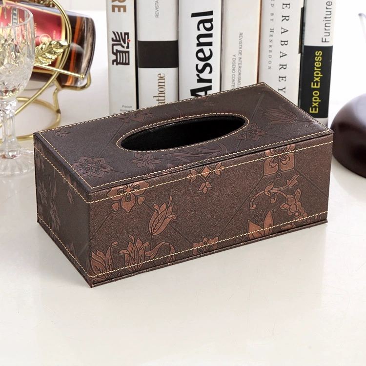 Коробка для салфеток из ПУ-кожи с древесной рамой, крупная и средняя (24×12×9.5 / 20×12×9.5 см), декоративная подставка для салфеток