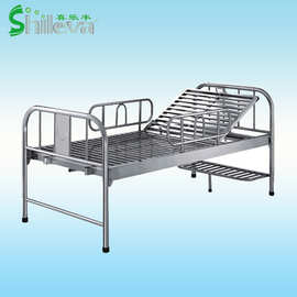 厂家直销不锈钢手动护理床 不锈钢单摇床 多功能医疗护理床陪伴床