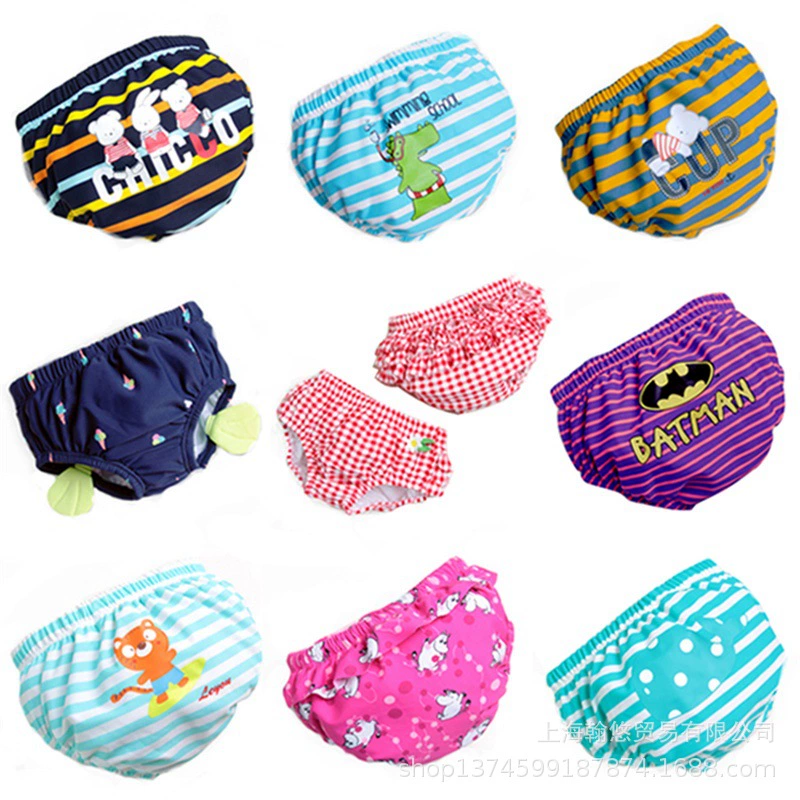 Новые детские плавки для плавания Cute baby and young children anti -swimming trunks breathable и плотно шнурованныe плавки через границы
