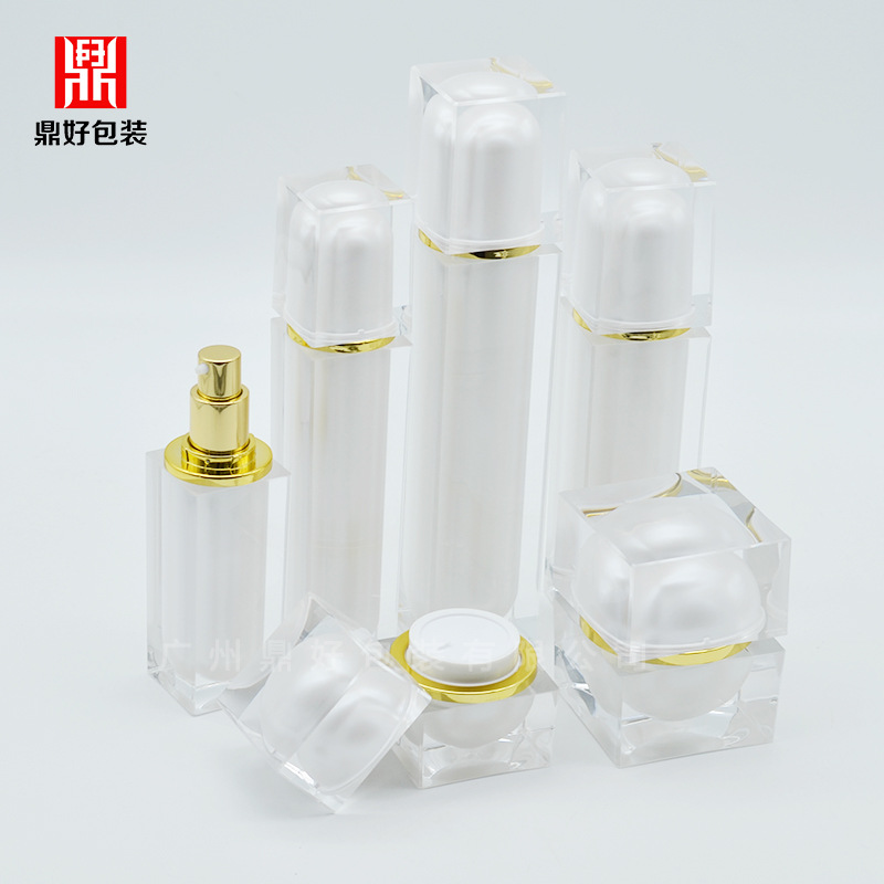 厂家供应新款直角四方亚克力膏霜瓶30g50g面霜面膜瓶化妆品包装