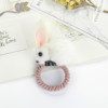 Cute three dimensional rabbit, plush hairgrip, demi-season children's elastic hair rope