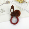Cute three dimensional rabbit, plush hairgrip, demi-season children's elastic hair rope