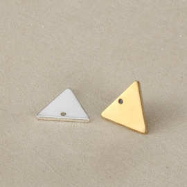 diy饰品配件 光面三角形 吊坠 小三角挂件12*13MM 刻字 LOGO吊坠