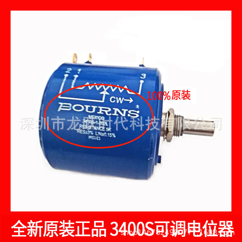 3400S-1-103L[Bourns]MEXICORESISTANCE10K线绕电位器RES±3%5W