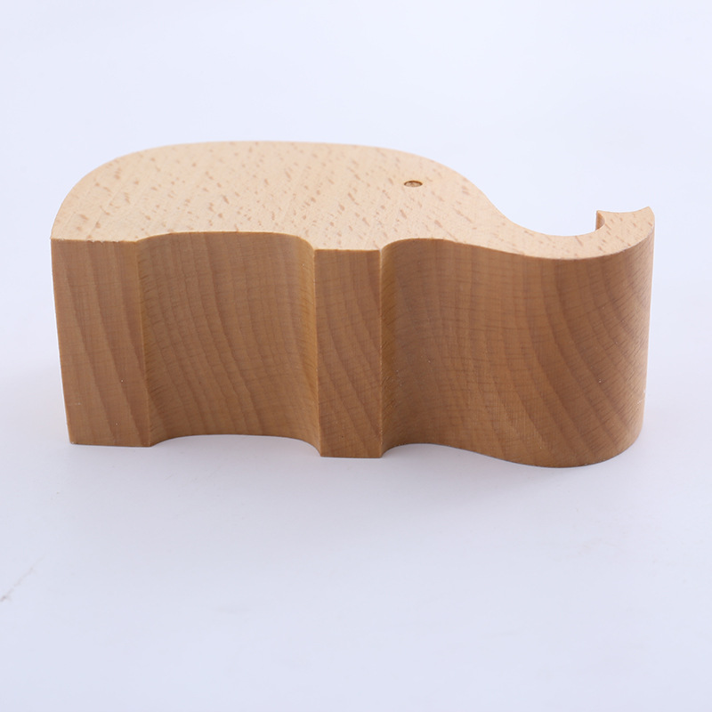 Paisaje artesanía perezoso madera teléfono móvil asiento dibujos animados animal elefante madera maciza teléfono móvil soporte fabricantes venta al por mayor talla