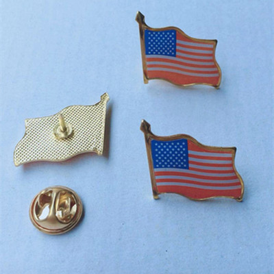 美国国旗金属胸章批发小旗子胸章蝴蝶扣工艺品|ru