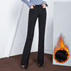 名姊哥弟女裤高腰微喇裤女长裤弹力显瘦休闲正装裤子职业加绒加厚|ms
