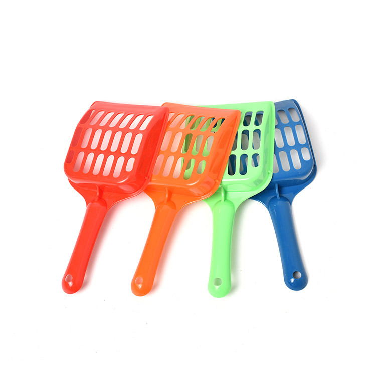 Suministros de limpieza para mascotas de plástico pala de arena para gatos suministros duraderos para mascotas pala de arena para gatos pala de estiércol ventas directas de la fábrica