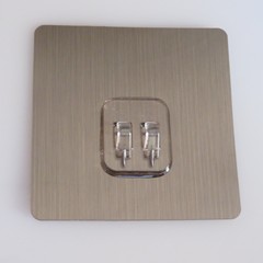 拉絲單爪扣強力無痕拉絲灰Traceless Hooks不鏽鋼置物架粘貼配件