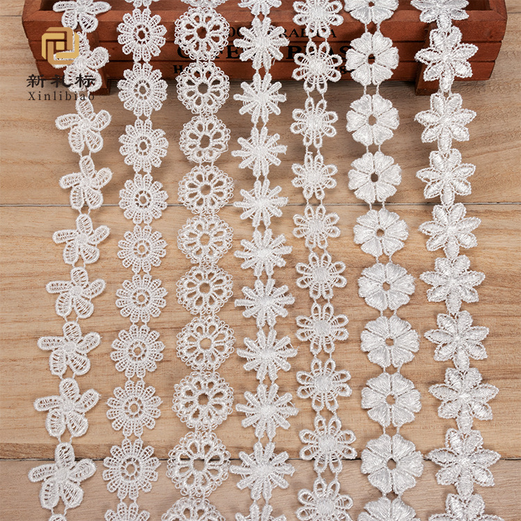Clothing accessories DIY water-soluble lace polyester barcode…