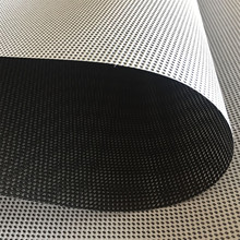 供应新品黑白PVC网格布 可热转移印刷网眼布用于狩猎帐篷窗户等