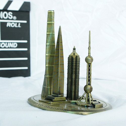 Shanghai Oriental Pearl Finance Jinmao Shanghai Center Collection Travel Souvenirs Shanghai Four-piece Set
