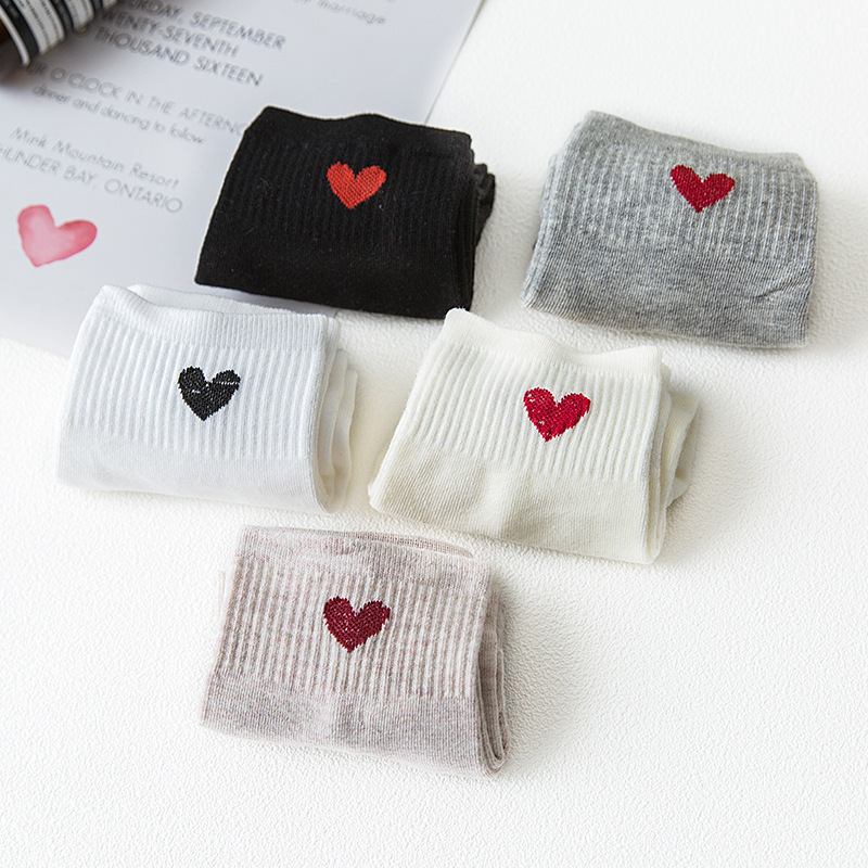 Socks women Classic Korean love tube socks ladies casual fashion cotton socks cotton breathable women socks wholesale
