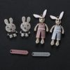 Cute rabbit, phone case with letters, accessory with accessories, mobile phone, Korean style, diamond encrusted, handmade