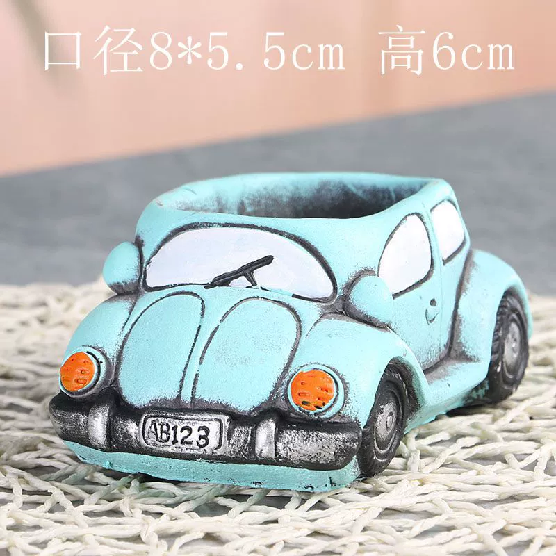 Creative retro cartoon breathable flowerpot, micro landscape