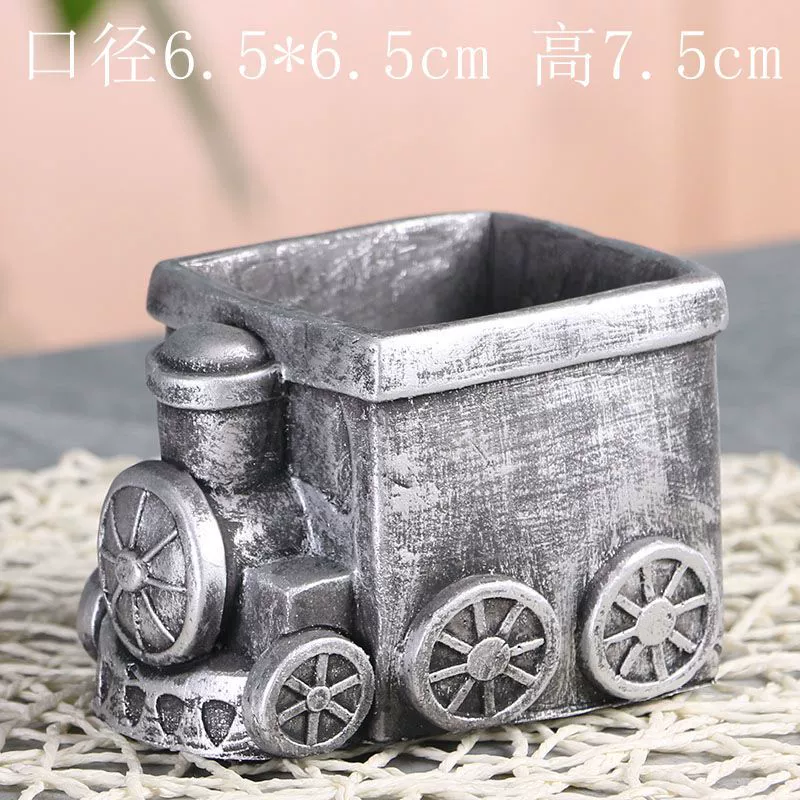 Creative retro cartoon breathable flowerpot, micro landscape