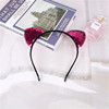 Fashionable hair accessory, nail sequins, cute children's headband, European style, cat