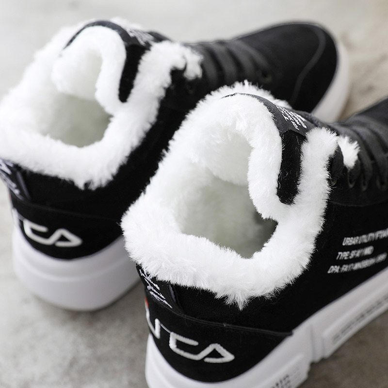 Frosted Leather Plus Velvet Warm Women's Boots All-Match Korean Version Fashion Student Small Cotton Shoes_voghion.com