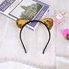 Fashionable hair accessory, nail sequins, cute children's headband, European style, cat