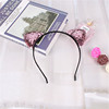 Fashionable hair accessory, nail sequins, cute children's headband, European style, cat