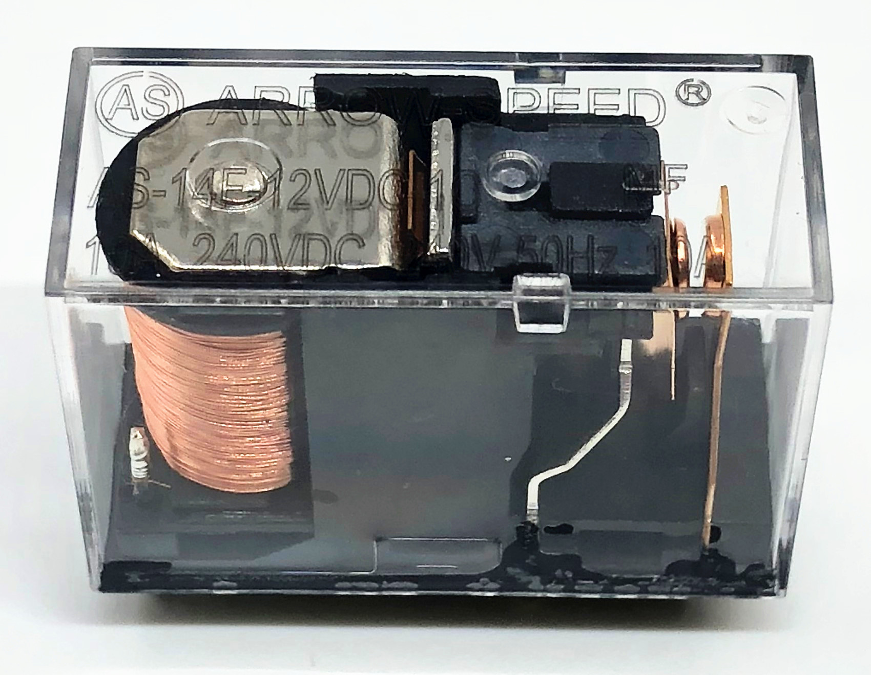 供应14F5脚 10A 通用继电器 电路板继电器 针脚继电器 透明继电器