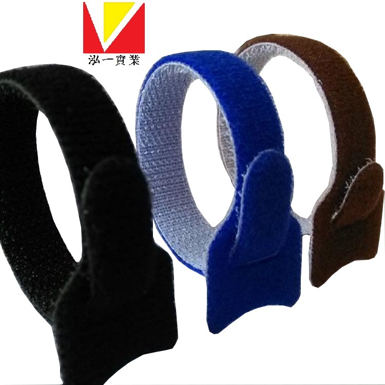 东莞魔术贴厂家直销魔术贴扎带理线专用P型电压魔术贴 绑带粘扣带