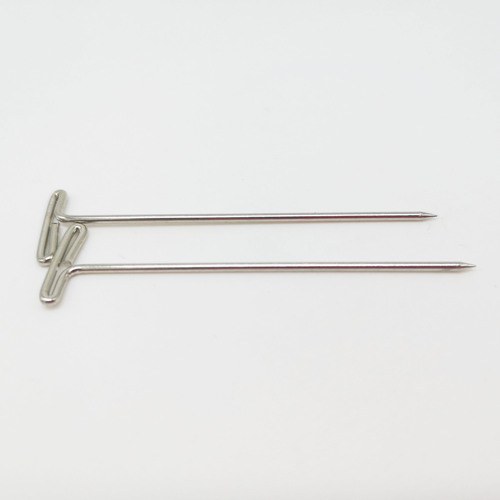 Factory supply boxed T-type needle electroplated T-shaped steel needles, wig fixing needles, irregular non-standard large headed pins, 9-letter needles