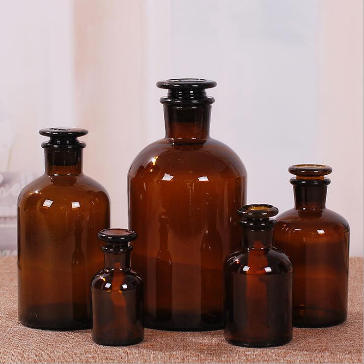 棕色试剂玻璃瓶 广口实验瓶 30毫升50毫升125毫升 茶色化学实验瓶