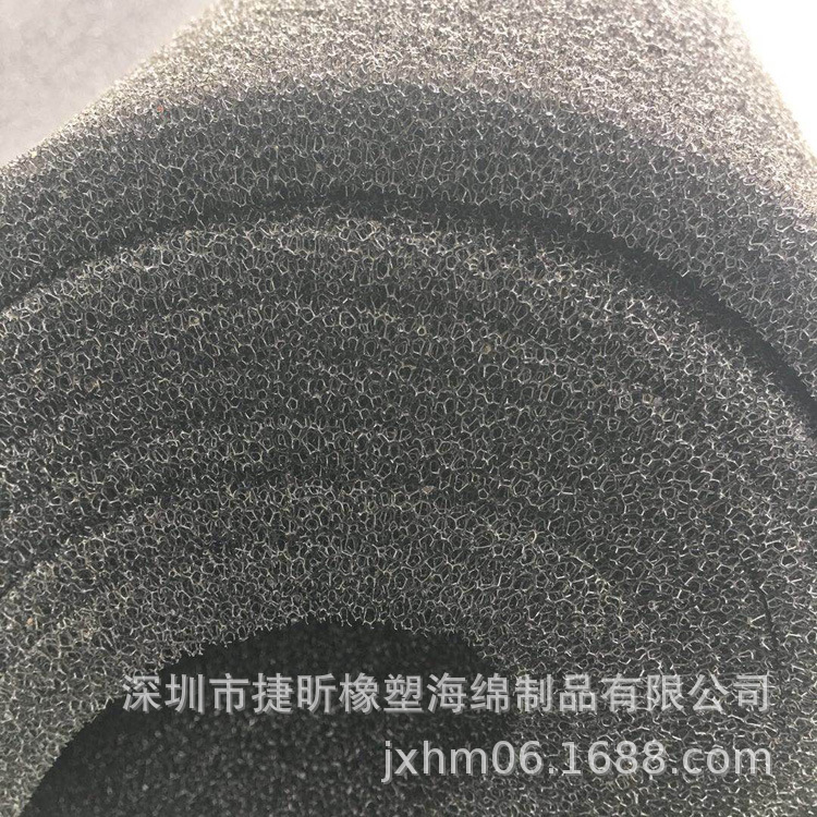 罗茨风机透气过滤网批发 10mm阻燃聚氨酯过滤防尘棉黑色材料厂家