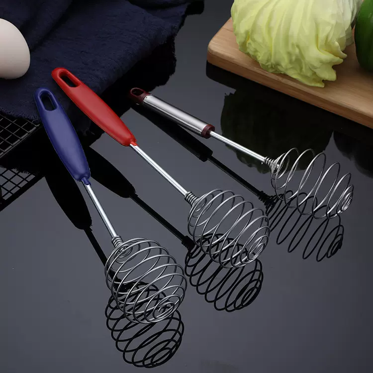 厂家供应厨房小工具 创意球形弹簧手动打蛋器 烘焙鸡蛋牛油搅拌器