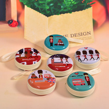 创意卡通马口铁零钱包 迷你便携圆形拉链耳机包 英伦士兵收纳包