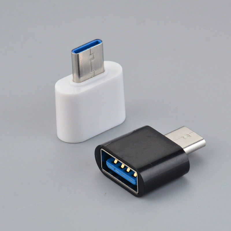 Rotary OTG Adapter (Guoguo Meimei) USB2.0 USB-A to Type‑C/Micro USB, ABS shell, compact 1.9×1.8×0.8 cm