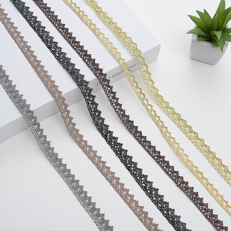 现货批发金银丝小狗牙花边 DIY花边辅料 工艺品婚庆礼品配件批发