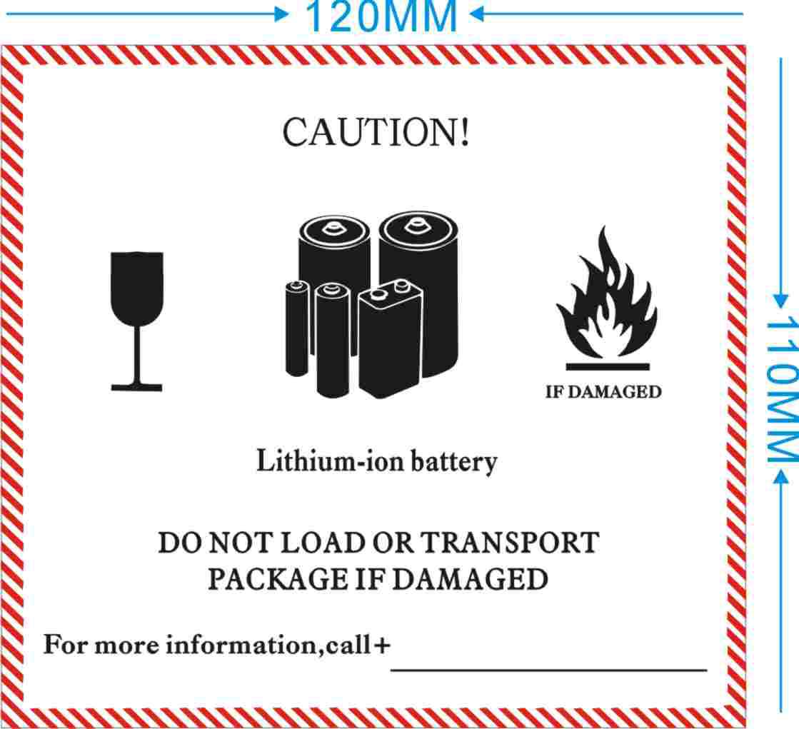 锂电池防火贴纸标签UN3481UN3091不干胶标签贴纸印刷