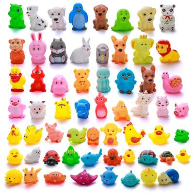 Vinyl chinese rhubarb duck children Bathing take a shower Vocalization Small animals baby toy gift gift