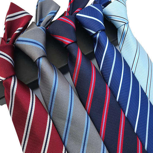 实力商家条纹领带商务西装配饰上班休闲领带