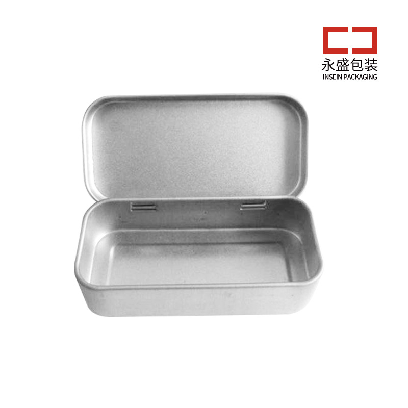 方形连体翻盖铁盒直销耳钉盒马口铁盒80*38*20小铁盒u盘包装铁盒