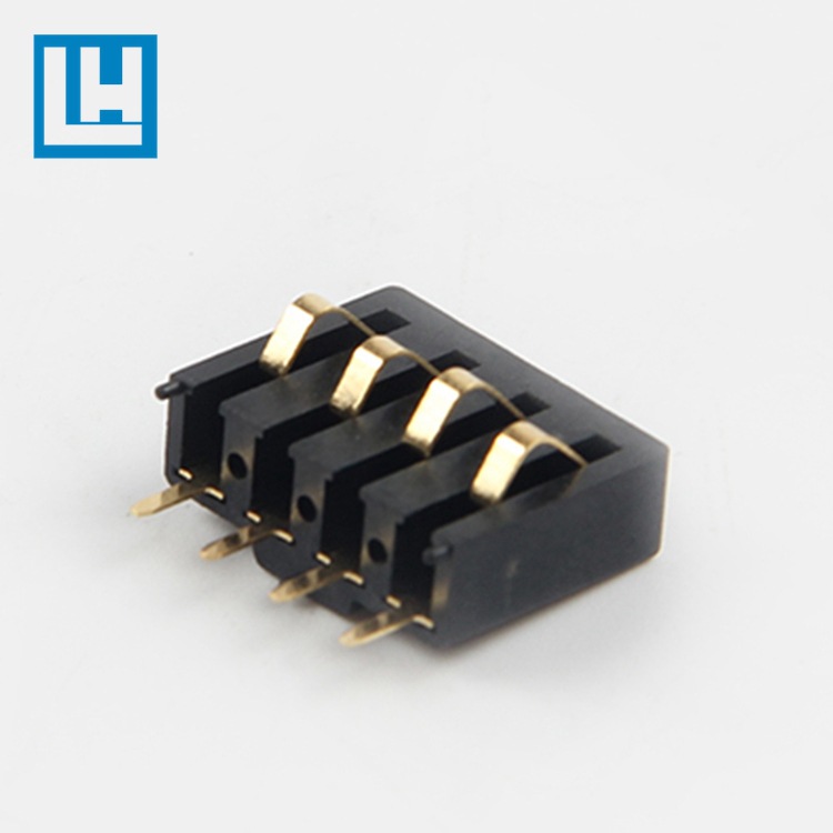 厂家批发弹片电池连接器 带柱充电电池连接器对讲机手机电池座